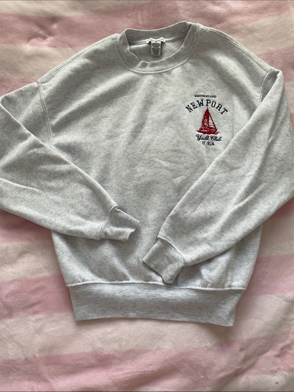 better together Newport Yacht Club Heather Gray Crew Sweatshirt Graphic Crewneck